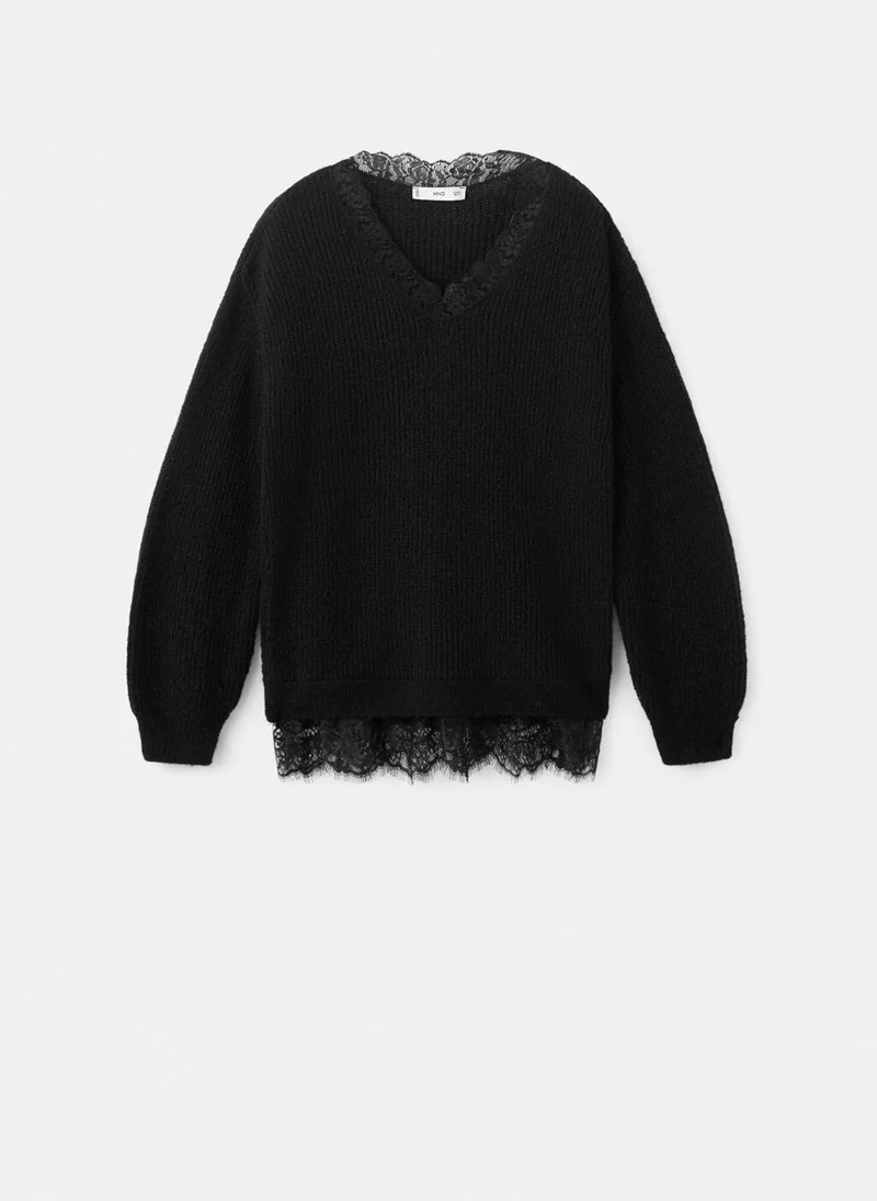 MANGO  Lace knit sweater for Women | Best Price UAE